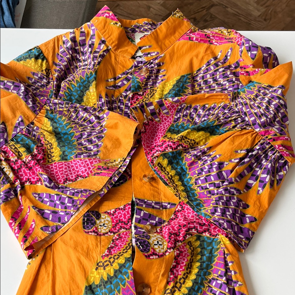 FARM Rio Vibrant Multicolor Long Sleeve Dress